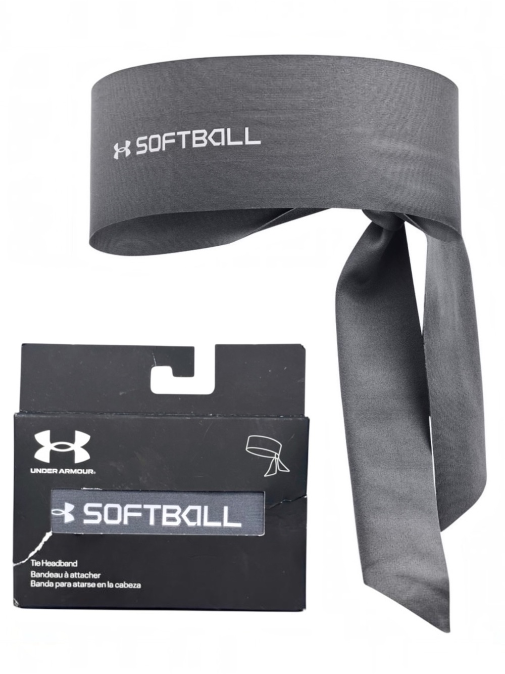 NWT Under Armour Gray Softball Head Tie